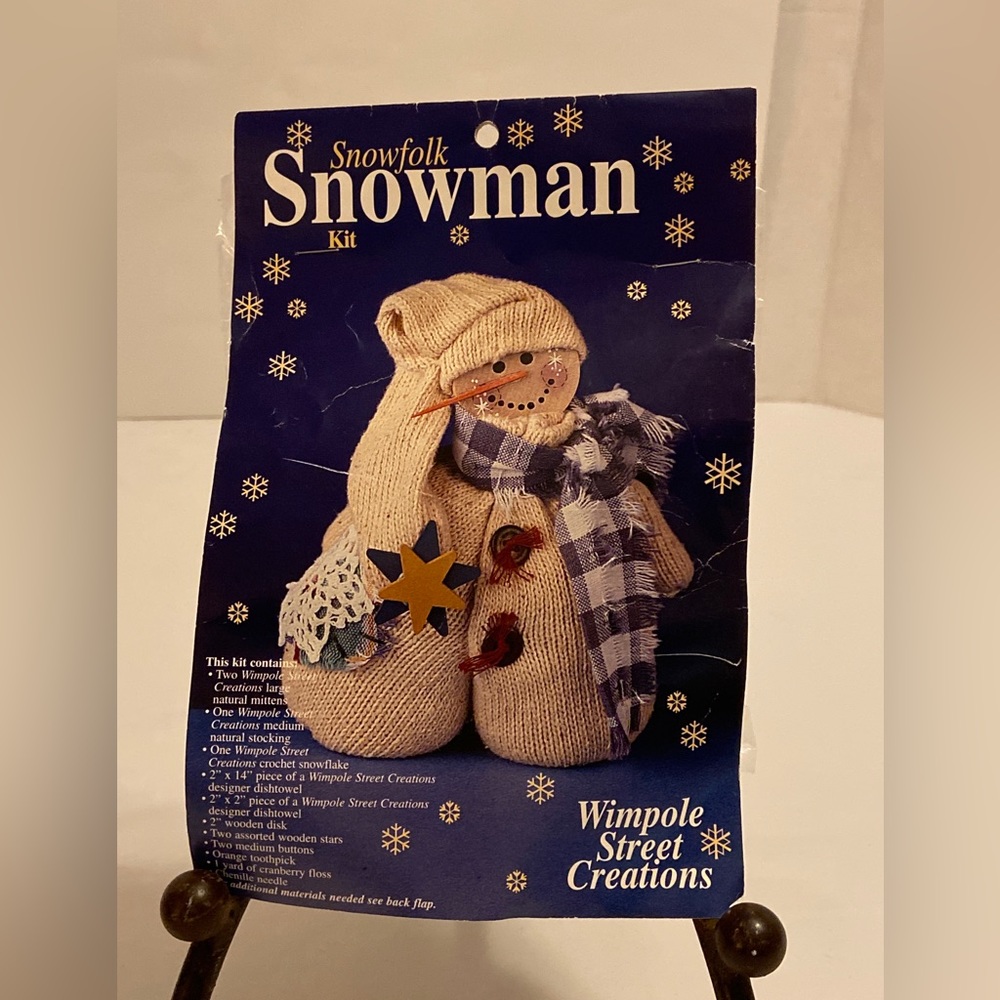 Vintage Wimpole Street Creations, Snowfolk Snowman Kit.